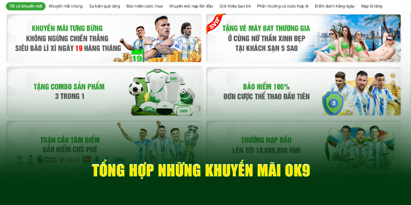 Tổng hợp những khuyến mãi OK9 